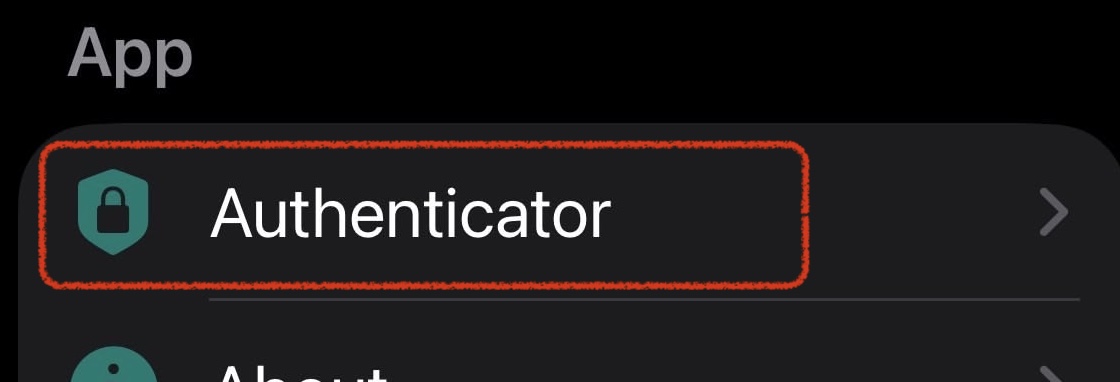 Authenticator Navigation